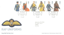 GREAT BRITAIN  - 2008, FIRST DAY COVER STAMPS OF RAF UNIFORMS. - Lettres & Documents