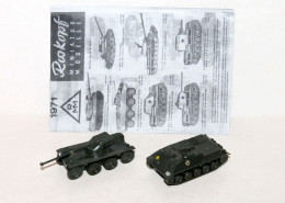 ROSKOPF CHASSEUR CHAR MISSILE SS11 ALLEMAND + TANK BLINDÉ RECONNAISSANCE EBR 75A, MODELE REDUIT MILITARIA (1712.60) - Chars