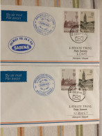 Bruxelles Niamey Lomé 1987 - Sabena - 1er Vol Flight Erstflug - Niger Togo - Storia Postale