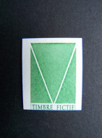 NOUVEAUTE: TIMBRE FICTIF VERT N° TF 2 (*) NEUF SANS GOMME ISSU DE CARNET VIGNETTE EXPERIMENTALE VIGNETTES EXPERIMENTALES - Probedrucke, Nicht Ausgegeben, Experimentelle Vignetten