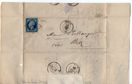 TB 4475 - 1860 - Lettre De Me THEMRY à SENLIS Pour M. BELLANGER, Hussier à BETZ ( Oise ) - 1849-1876: Classic Period