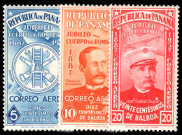 Panama 1937 50th Anniversary Of Fire Brigade Airs Lightly Mounted Mint. - Panama