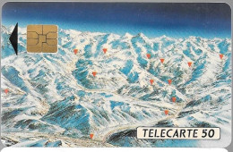 CARTE-PUCE-PRIVEE-PUBLIC- 50U-EN170a-SO3-09/91-ALCATEL 2-V° N°Série A Pointu N° A 195294-R°Mat-UTILISE-TBE - 50 Unités   