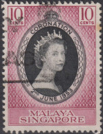 1953  Singapur - Malaya (...-1959) ° Mi:SG 27, Sn:SG 27, Yt:SG 27, Sg:SG 37, Coronation Of Queen Elizabeth II - Singapore (...-1959)