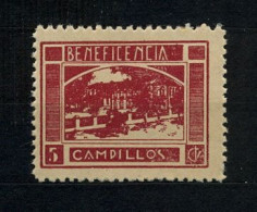 EMISIONES LOCALES , MÁLAGA - CAMPILLOS , FES. 2 (*) , BENEFICENCIA - Spanish Civil War Labels