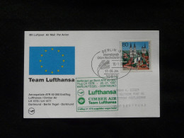 Lettre Premier Vol First Flight Cover Berlin Dortmund Lufthansa / Cimber Air 1997 - Primi Voli