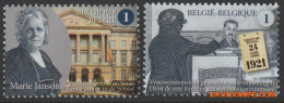 België 2021 - Mi:5059/5060, OBP:5013/5014, Stamp - XX - Women In Politics - Ungebraucht