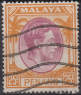 1949 Malaysia (...-1963) > Penang ° Mi:MY-PE 16, Sn:MY-PE 16, Yt:MY-PE 12, King George VI And Palm Trees - Penang