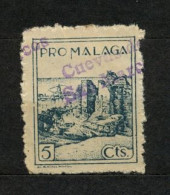 EMISIONES LOCALES , MÁLAGA - CUEVAS DE SAN MARCOS , FES. 91 * , SELLOS SOBRECARGADOS CON EL NOMBRE DE LA LOCALIDAD - Spanish Civil War Labels