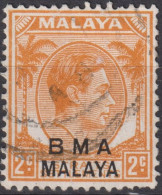 1945 Malaya (British Military ° Mi:MY-BMA 2II, Sn:SG-ST 257, Yt:MY-BMA 2, Overprinted "B.M.A. Malaya" - Malaya (British Military Administration)