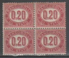 ITALIA 1875 - Servizio 20 C. Quartina **           (g9467) - Servizi