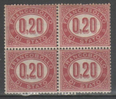 ITALIA 1875 - Servizio 20 C. Quartina **           (g9467) - Dienstmarken