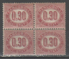 ITALIA 1875 - Servizio 30 C. Quartina **           (g9468) - Oficiales