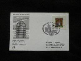 Lettre Premier Vol First Flight Cover Munchen Saarbrucken Fokker F50 Lufthansa / Contact Air 1997 - Eerste Vluchten