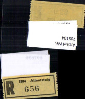 705104 Einschreibezettel Rekozettel R-Zettel Allentsteig - Autres & Non Classés