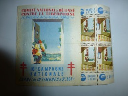 16ème Campagne Contre La Tuberculose, 1946, Carnet De 10 Timbres ; VP 02 - Verzamelingen