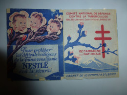 15 ème Campagne Contre La Tuberculose, 1945, Carnet Avec 4 Timbres ; VP 02 - Verzamelingen