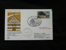 Lettre Premier Vol First Flight Cover Munchen Paderborn Lufthansa / Augsburg Airways 1997 - Premiers Vols