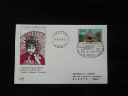 Lettre Premier Vol First Flight Cover Frankfurt -> Nagoya Japan Airbus A340 Lufthansa 1997 - Primi Voli