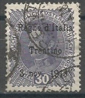 Italy Italia Trentino Sassone 9 Used 1918 - Trentin