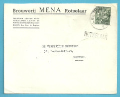 768 Op Brief BROUWERIJ MENA (Brasserie) Stempel LEUVEN Met Naamstempel (griffe D'origine) ROTSELAAR - 1948 Esportazione