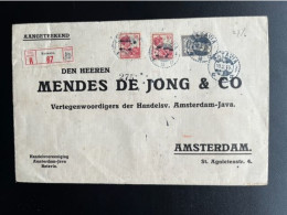 DUTCH EAST INDIES 1916 REGISTERED LETTER BATAVIA TO AMSTERDAM 10-02-1916 NEDERLANDS INDIE AANGETEKEND - Niederländisch-Indien