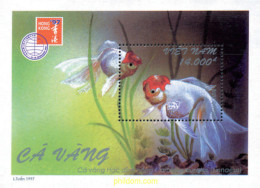 89090 MNH VIETNAM 1997 HONG KONG 97. EXPOSICION FILATELICA INTERNACIONAL. PECES ROJOS - Viêt-Nam