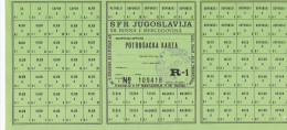 Bosnia And Herzegovina, Ration Nutrition Card R-1 Serie B  UNC - Bosnie-Herzegovine