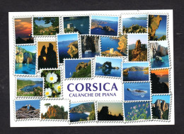 CORSICA - Calanche De PIANA - Multi Vues En Version Timbres Poste - Timbres (représentations)