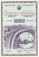 Bosnia And Herzegovina, Banknotes /bond /stock/obveznica,zajam 1000 Dinara, 1.10.1976 - Bosnië En Herzegovina