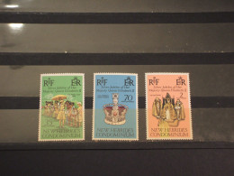 NUOVE HEBRIDI (Francese)- 1977 25mo ANNIVERSARIO REGINA 3 VALORI - NUOVO(++) - Nuevos