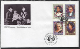 1993  Proeminent Canadian Women Se-tenant Block Of 4  Sc 1356-9 - 1991-2000