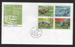 1993  Dinosaurs Se-tenant Block Of 4 Dfferent  Sc 1495-8 - 1991-2000