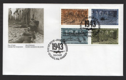 1993  World War II - 1943 Events  Se-tenant Block Of 4 Different  Sc 1503-6 - 1991-2000