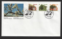 1994  50, 69 And 88 Cents Fruit Defoinitives Sc 1365, 1369 And 1373 On Single FDC - 1991-2000