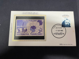 3-1-2024 (4 W 12) Australia AAT FDC (1983) Benham BAT2 (gold FDC) With Insert - FDC