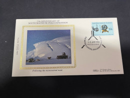 3-1-2024 (4 W 12) Australia AAT FDC (1984) Benham BAT21A +1 B (2 Gold FDC) With Insert (South Magnetic Pole) - FDC