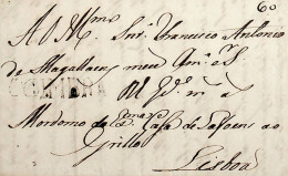 1814 Portugal Carta Pré-filatélica CBR 3 «COIMBRA» Preto - ...-1853 Vorphilatelie