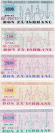 Bosnia And Herzegovina, Set Of 5 BONS / Vouchers Of The Zenica Railway, Complete Series - Bosnia And Herzegovina