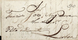 1835 Portugal Carta Pré-filatélica CND 1 «CONDEIXA» Azul - ...-1853 Prephilately