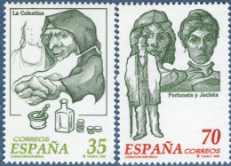 Spain 1998 Literature - Celestina By Fernando De Rojas, Fortunato And Jacinta By Benito Galdos 2 Values MNH - Otros & Sin Clasificación