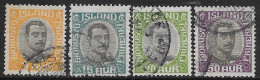 Islanda Island Iceland 1920 King Christian X Official 4val Mi N.33,37-39 US - Oficiales