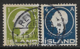 Islanda Island Iceland 1911 Jòn Sigurdsson 2val Mi N.63,65 US - Usados