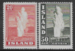 Islanda Island Iceland 1938 Geysir 2val Mi N.194,196 MNG - Ungebraucht