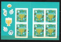 2023 Canada Hanukkah Full Booklet Of 6 Stamps MNH - Libretti Completi