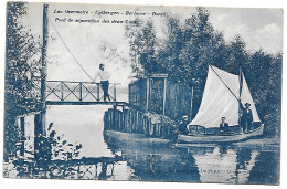 CPA Lac Overmeire, Pont De Séparation Des Deux Lacs - Berlare