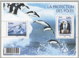 France 2009, Bird, Birds, M/S, MNH** - Penguins