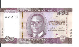 LIBERIA 20 DOLLARS 2022 UNC P 39 - Liberia