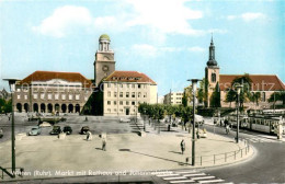 73708797 Witten Ruhr Markt Mit Rathaus Und Johanniskirche U. Strassenbahn Witten - Witten