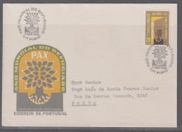 Portugal 1960 World Refugee Year First Day Cover To Porto - Covers & Documents